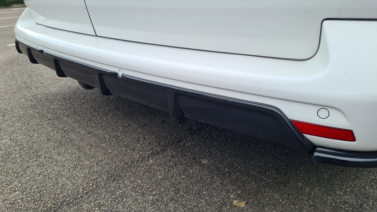 VW T6.1 Barndoor Transporter Rear Bumper Diffuser ES DESIGN ...