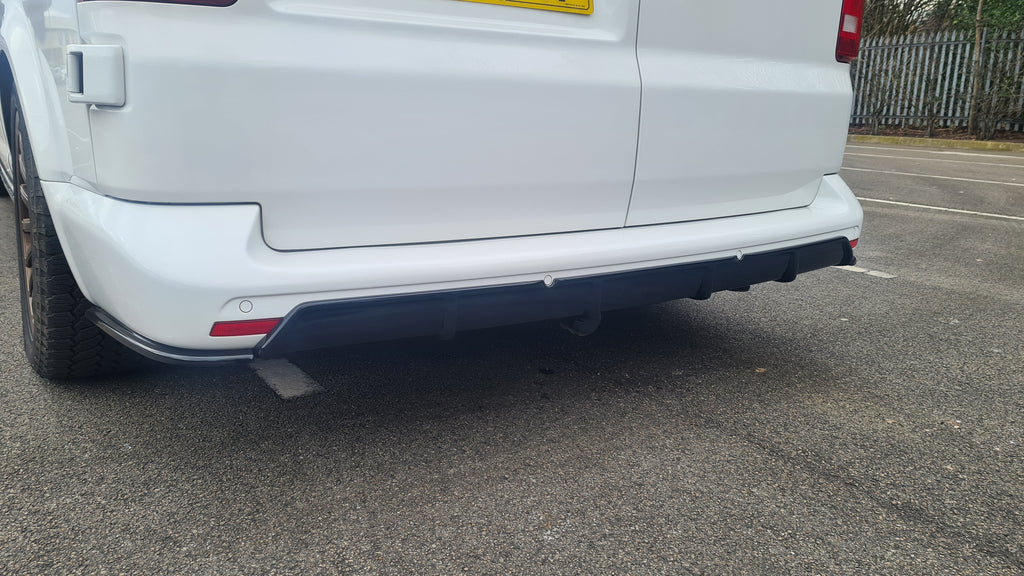 VW T6.1 Barndoor Transporter Rear Bumper Diffuser ES DESIGN ...
